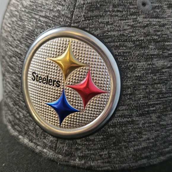 Pittsburgh Steelers Hat Fitted Mens Med/Large Black NFL Football New Era Chrome - Picture 5 of 8